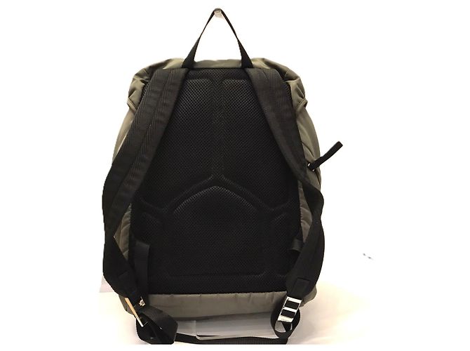 Sac à dos en nylon Prada en vert kaki - vue 2
