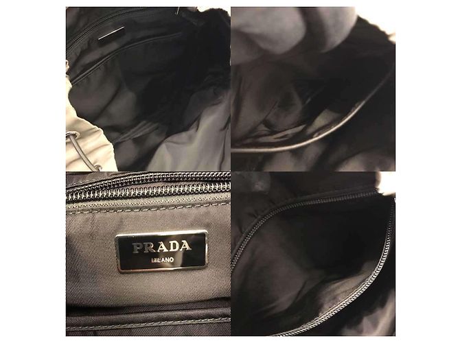 Sac à dos en nylon Prada en vert kaki - vue 6