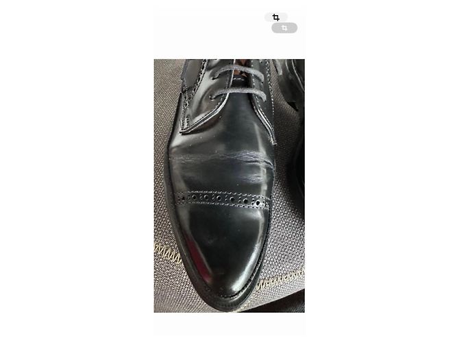 Yohji Yamamoto Scarpe Oxford nere in pelle George Cox - vista 5