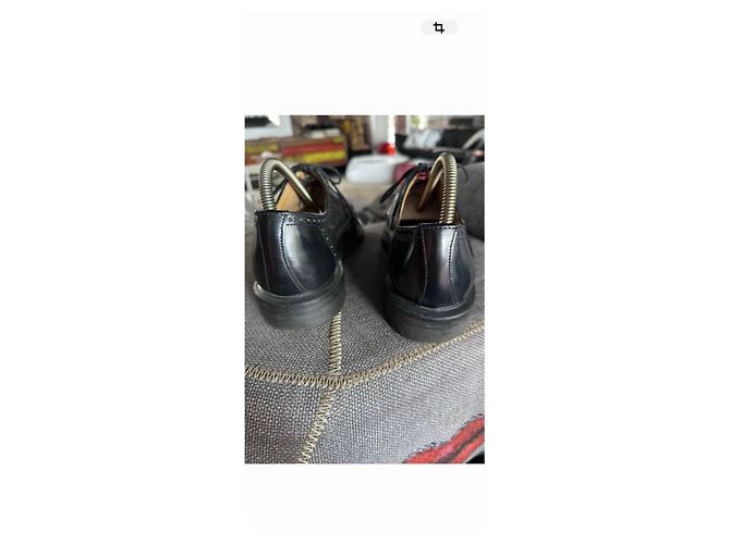 Yohji Yamamoto Scarpe Oxford nere in pelle George Cox - vista 6