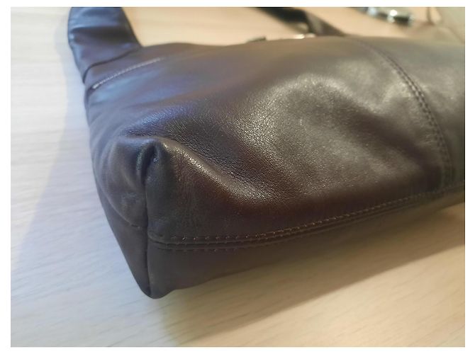 Borsa hobo Fendi in pelle color cioccolato - vista 3