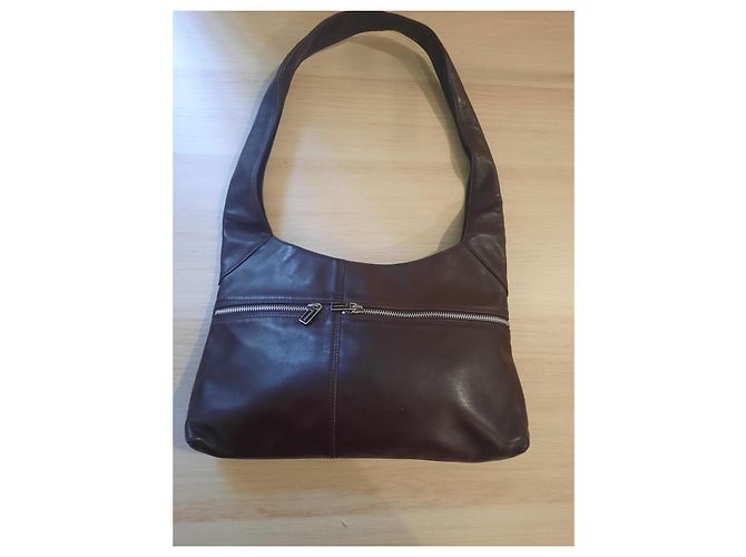 Borsa hobo Fendi in pelle color cioccolato - vista 4