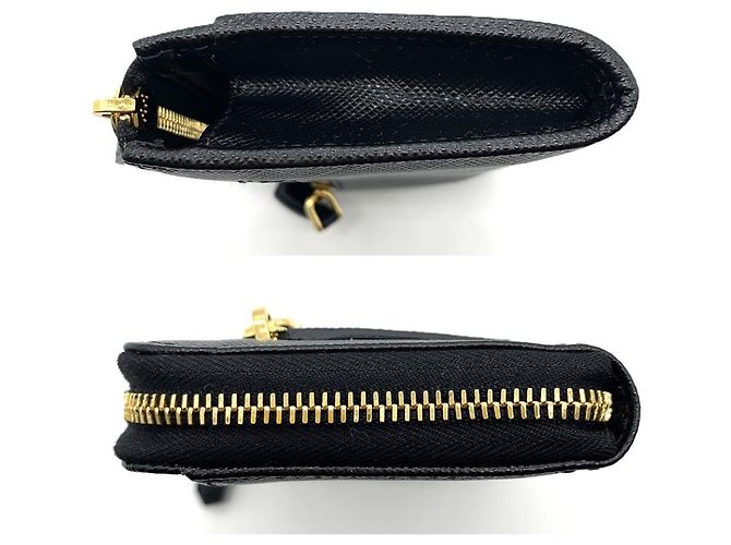 Monedero de cuero Saffiano Prada Negro - vista 3