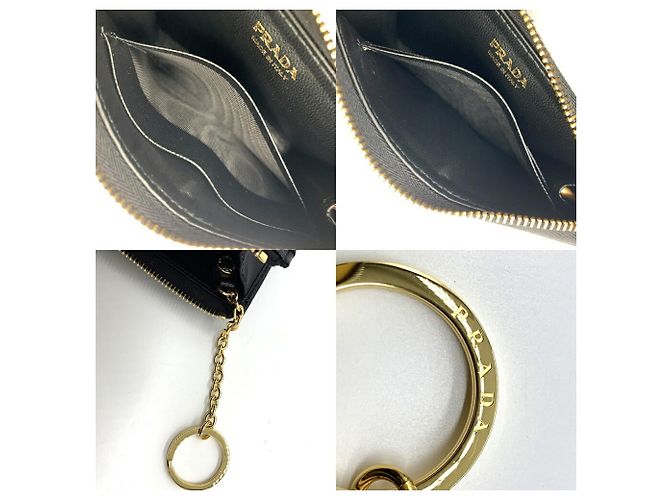 Monedero de cuero Saffiano Prada Negro - vista 6