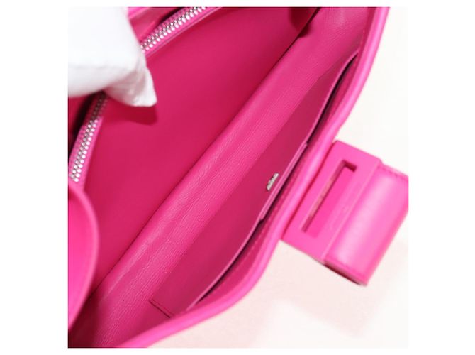 Borsa a Spalla Gancini in Pelle Salvatore Ferragamo Rosa - vista 5