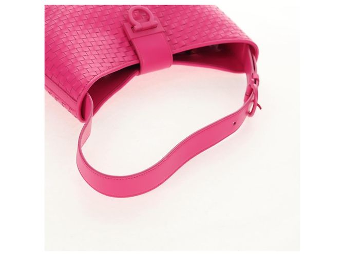 Borsa a Spalla Gancini in Pelle Salvatore Ferragamo Rosa - vista 7
