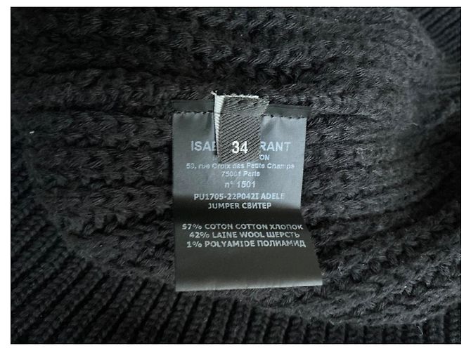 Suéter de lana Isabel Marant Adèle Negro - vista 6