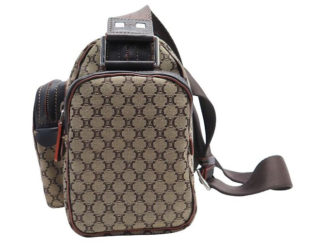 Céline NUOVO BORSA MESSENGER CELINE CAMERA IN TESSUTO JACQUARD TRIOMPHE - vista 3