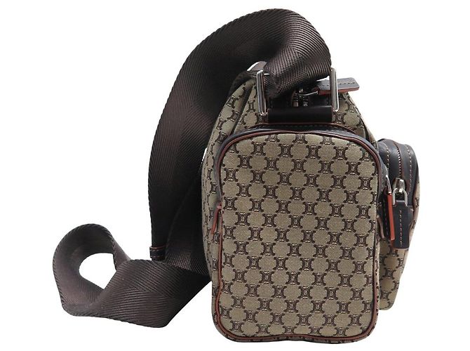 Céline NUOVO BORSA MESSENGER CELINE CAMERA IN TESSUTO JACQUARD TRIOMPHE - vista 4