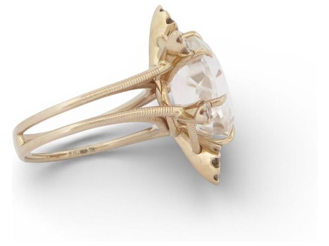H Stern NUOVO ANELLO H. STERN GRAVITY 21A1Q.50 T55 CRISTALLO DIAMANTE ORO GIALLO 18K - vista 3