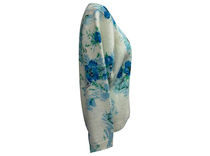 Prada Floral-Print Sweater in Multicolor Wool Multiple colors - view 2