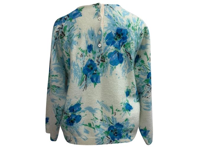 Prada Floral-Print Sweater in Multicolor Wool Multiple colors - view 3