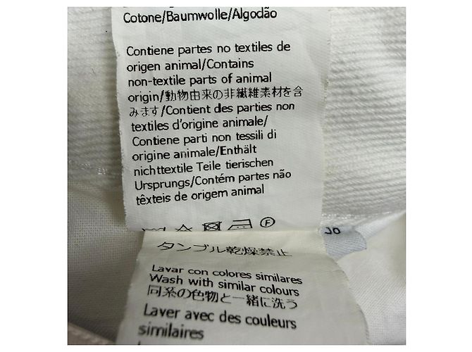 Jeans de tiro alto de pierna ancha Loewe en algodón blanco Crudo - vista 5