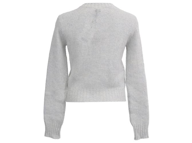 Pull brodé Loewe + Suna Fujita en laine blanche - vue 3
