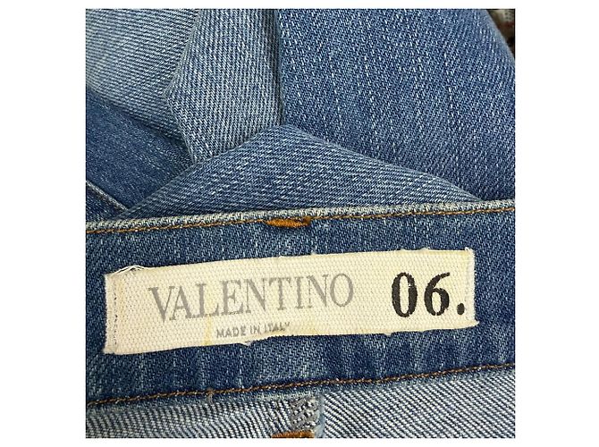 Jeans rectos de tiro medio en algodón azul Valentino Garavani Rockstud - vista 3