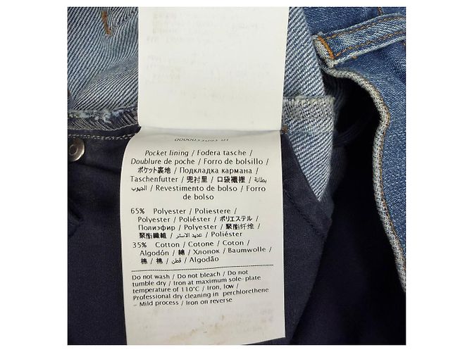 Jeans rectos de tiro medio en algodón azul Valentino Garavani Rockstud - vista 4