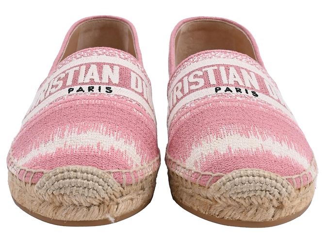 Espadrillas Granville Dior in tela di cotone rosa Marrone - vista 2