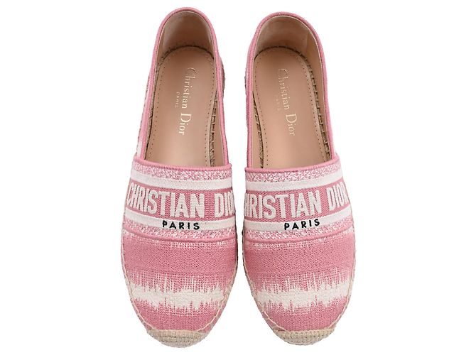 Espadrillas Granville Dior in tela di cotone rosa Marrone - vista 5