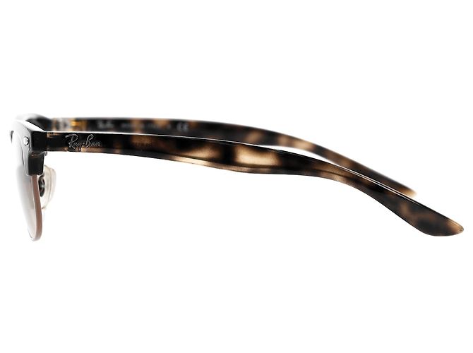 Ray-Ban Occhiali da sole Ray Ban Clubmaster in acetato marrone Rosso - vista 3