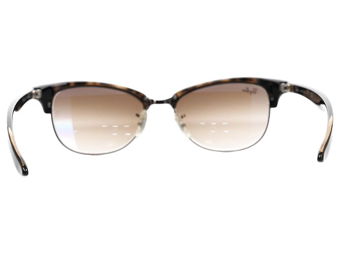 Ray-Ban Occhiali da sole Ray Ban Clubmaster in acetato marrone Rosso - vista 4
