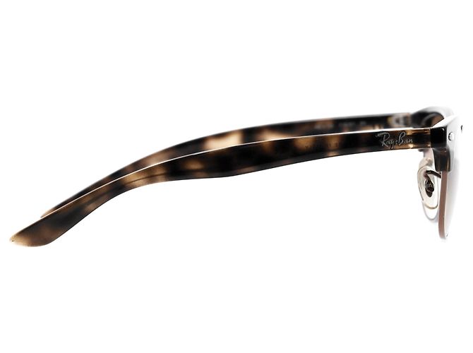 Ray-Ban Occhiali da sole Ray Ban Clubmaster in acetato marrone Rosso - vista 5