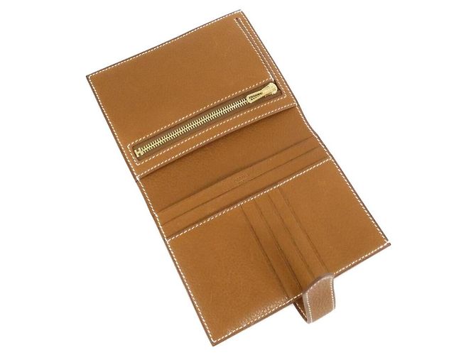 Béarn Hermès Bearn Compact BARENIA FAUBOURG Geldbörse Braun - Ansicht 6