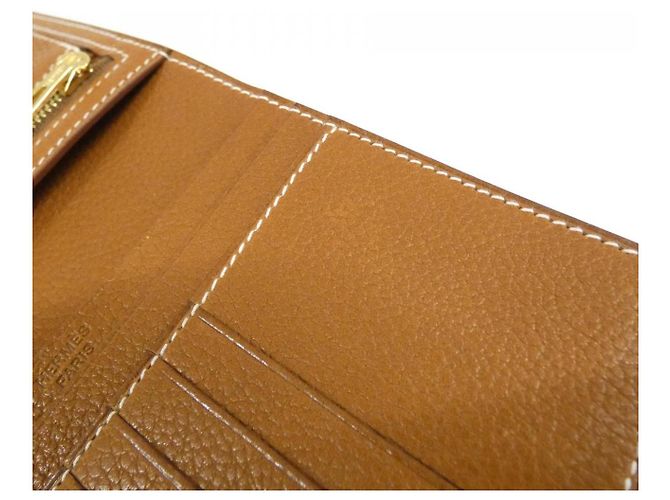 Béarn Hermès Bearn Compact BARENIA FAUBOURG Geldbörse Braun - Ansicht 7