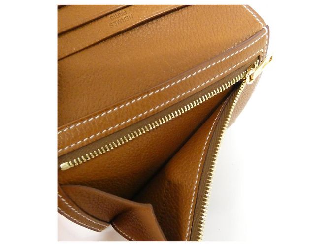 Béarn Hermès Bearn Compact BARENIA FAUBOURG Geldbörse Braun - Ansicht 9