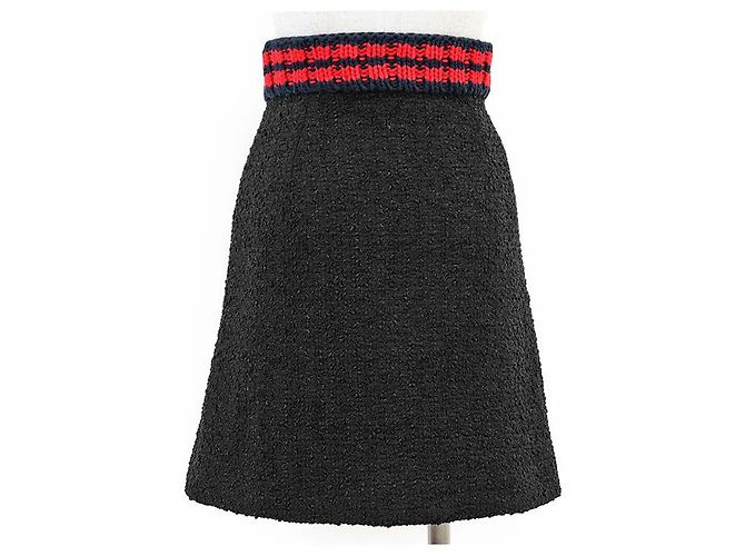 Conjunto de punto de tweed Gucci Negro Roja Azul marino - vista 15