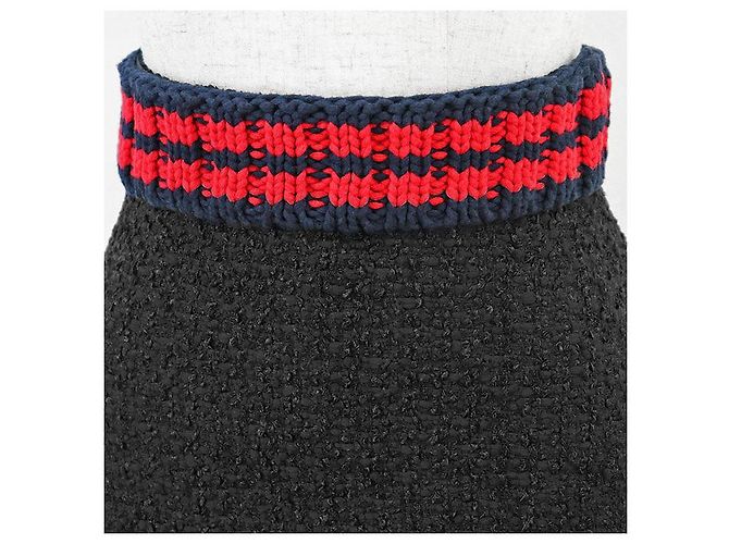 Conjunto de punto de tweed Gucci Negro Roja Azul marino - vista 16