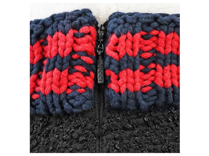 Conjunto de punto de tweed Gucci Negro Roja Azul marino - vista 17