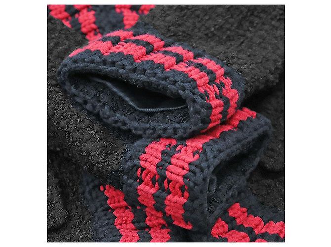Conjunto de punto de tweed Gucci Negro Roja Azul marino - vista 6