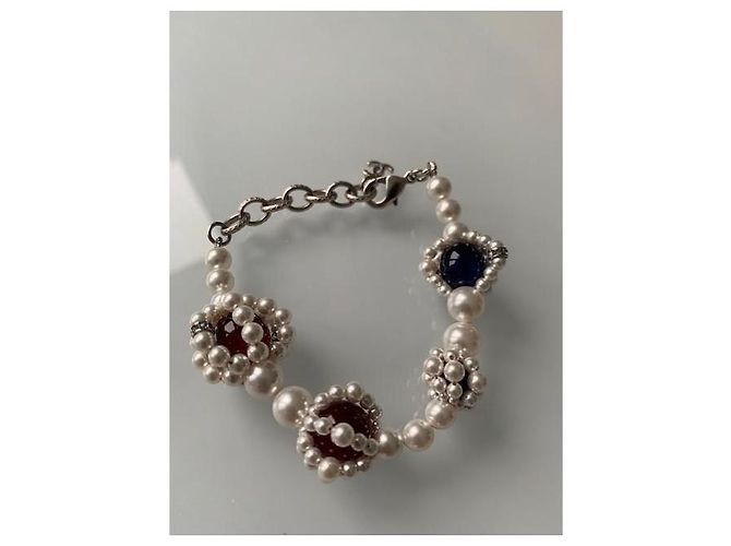 Bracciale Chanel di perle bianco - vista 2