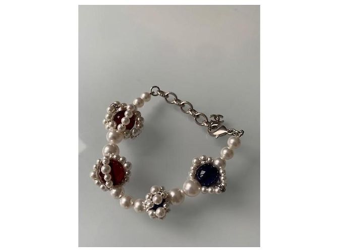 Bracciale Chanel di perle bianco - vista 3