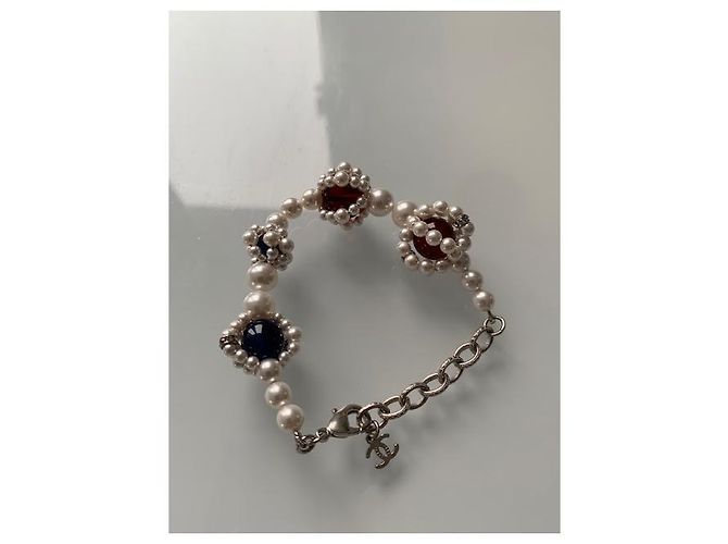 Bracciale Chanel di perle bianco - vista 4