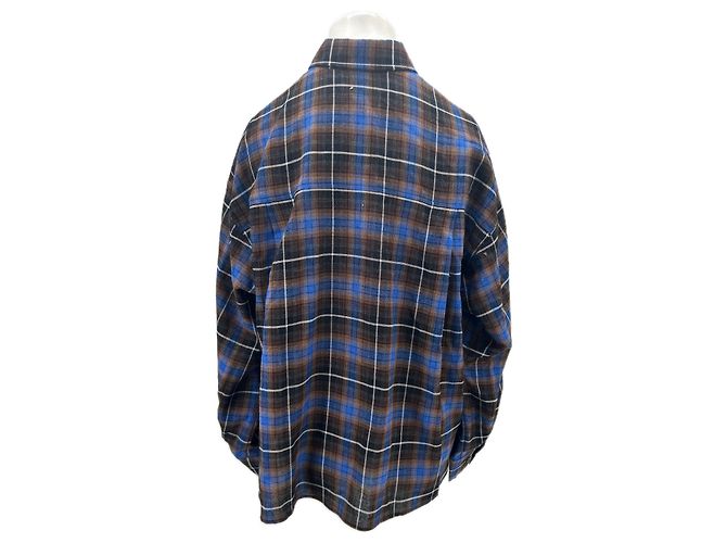 Roseanna Camicia a quadri blu e marrone in lana - vista 2