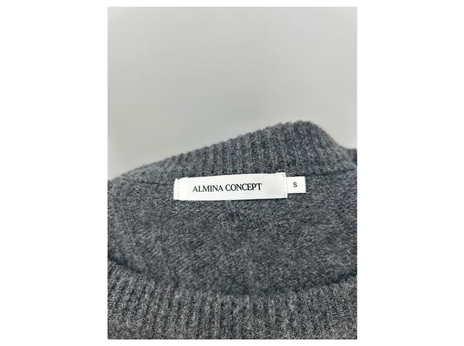Autre Marque Maglione in lana grigio ALMINA CONCEPT - vista 6