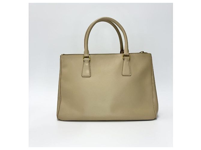 Prada borsa tote lux galleria saffiano beige Marrone - vista 3