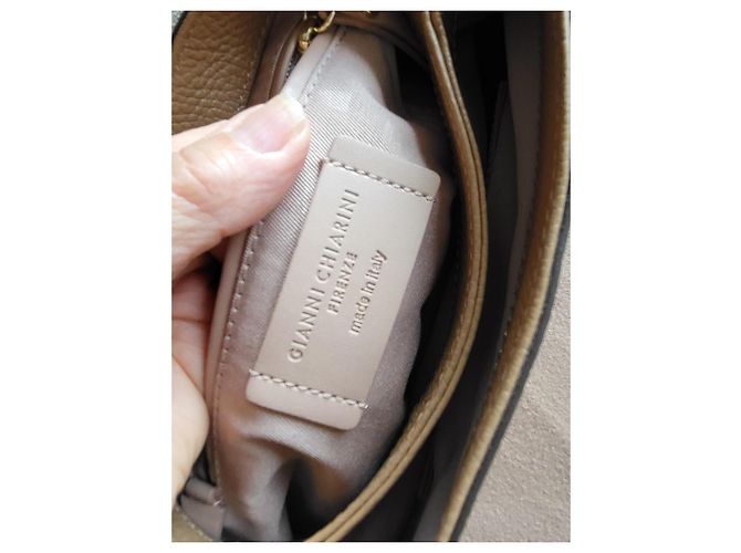 Bolso de mano Gianni Chiarini Helena Round de cuero marrón Castaño - vista 9