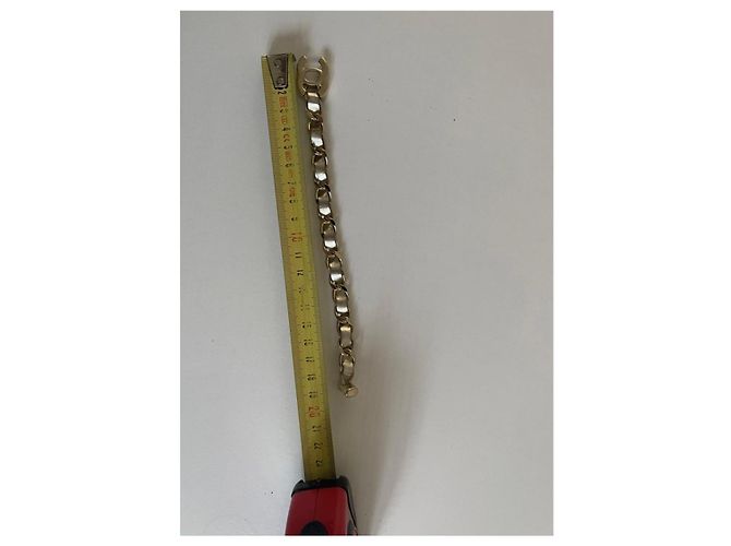 Bracciale Chanel anelli in ottone dorato Light e pelle argentata Argento D'oro - vista 6
