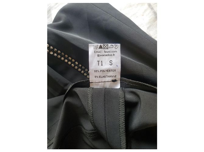 Autre Marque Calça preta da Faust Couture adornada com strass Preto - vista 9