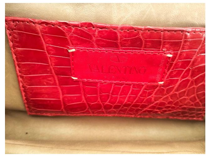 Gianni Versace Rosa Krokodil Clutch-Tasche - Ansicht 5