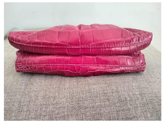 Gianni Versace Rosa Krokodil Clutch-Tasche - Ansicht 9