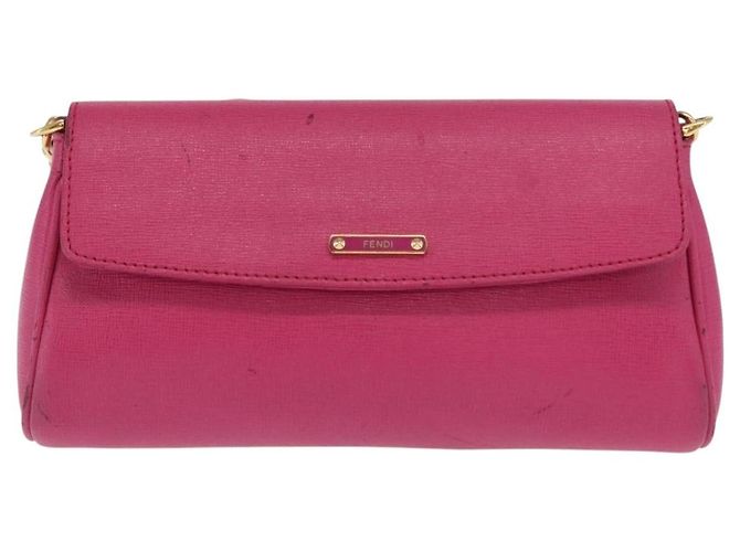 Borsa a Spalla FENDI in Pelle 2way Rosa Oro Auth ka2012 D'oro - vista 13