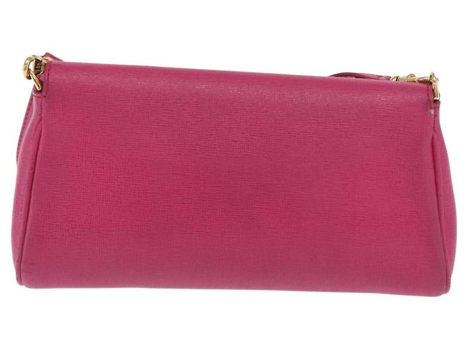 Borsa a Spalla FENDI in Pelle 2way Rosa Oro Auth ka2012 D'oro - vista 2