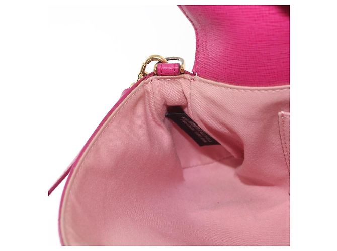 Borsa a Spalla FENDI in Pelle 2way Rosa Oro Auth ka2012 D'oro - vista 21