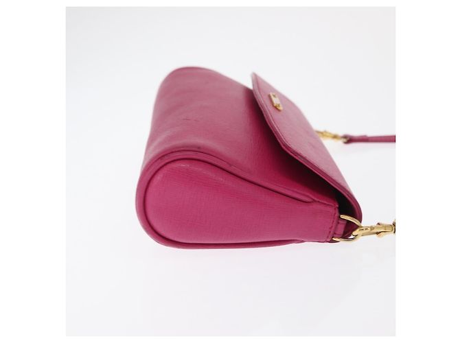 Borsa a Spalla FENDI in Pelle 2way Rosa Oro Auth ka2012 D'oro - vista 3