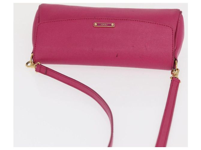 Borsa a Spalla FENDI in Pelle 2way Rosa Oro Auth ka2012 D'oro - vista 7