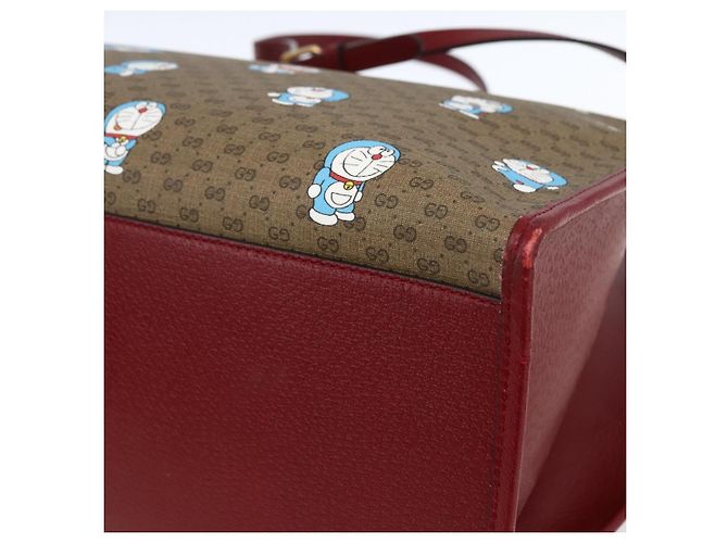 GUCCI GUCCI �~ Borsa Micro GG Supreme Doraemon PVC 2way Beige 653952 Auth 149861SM D'oro - vista 17