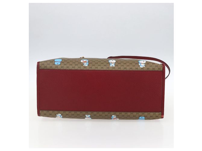 GUCCI GUCCI �~ Borsa Micro GG Supreme Doraemon PVC 2way Beige 653952 Auth 149861SM D'oro - vista 5